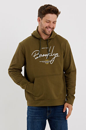 SPR23SW361 Kanguru Çepli El Yazılı Brooklyn Sweat