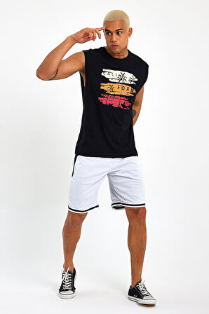 Süperlife Erkek Bisiklet Yaka Regular Fit Baskılı Tişort SPR23AT341