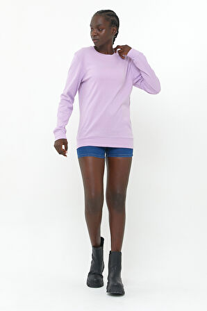 Süperlife Kadın Bisiklet Yaka Regular Fit Sweatshirt spr21k17