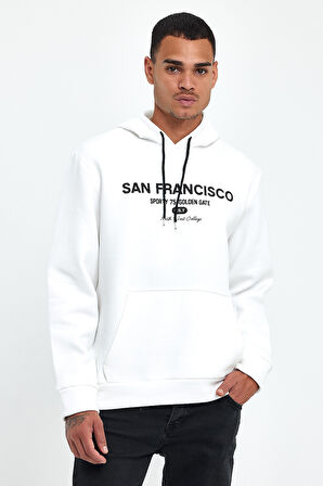 Süperlife Erkek Rahat Kalıp İçi Polarlı 3 iplik San Francisco Swetashırt spr24sw02