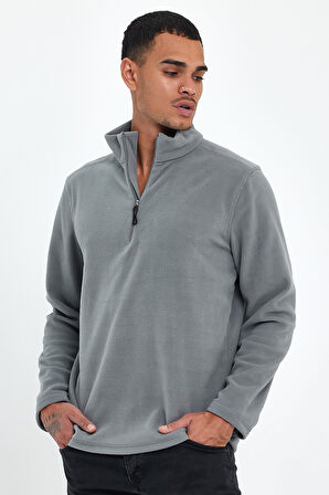 Süperlife Erkek Rahat Kalıp Softech Polar Yarım Fermuarlı Sweatshırt spr24pw20