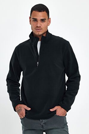 Süperlife Erkek Rahat Kalıp Softech Polar Yarım Fermuarlı Sweatshırt spr24pw20