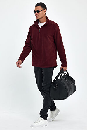 Süperlife Erkek Rahat Kalıp Softech Polar Yarım Fermuarlı Sweatshırt spr24pw20