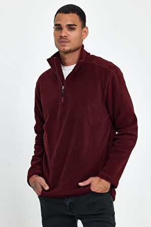 Süperlife Erkek Rahat Kalıp Softech Polar Yarım Fermuarlı Sweatshırt spr24pw20