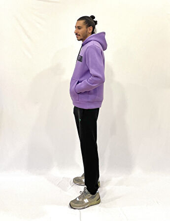 Erkek Kapşonlu Rahat Kalıp İçi Polarlı 3 iplik Tokyo Baskılı SweatShırt spr24sw05