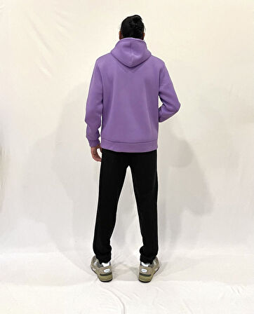 Erkek Kapşonlu Rahat Kalıp İçi Polarlı 3 iplik Tokyo Baskılı SweatShırt spr24sw05