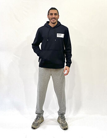Erkek Kapşonlu Rahat Kalıp İçi Polarlı 3 iplik Tokyo Baskılı SweatShırt spr24sw05