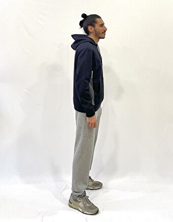 Erkek Kapşonlu Rahat Kalıp İçi Polarlı 3 iplik Tokyo Baskılı SweatShırt spr24sw05