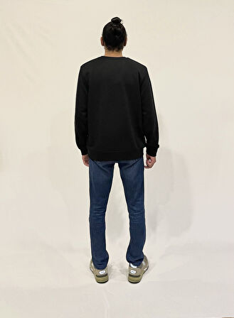 Erkek Bisiklet Yaka Rahat Kalıp 3 iplik Kalın Garnili Sweatshirt SPR24SW35