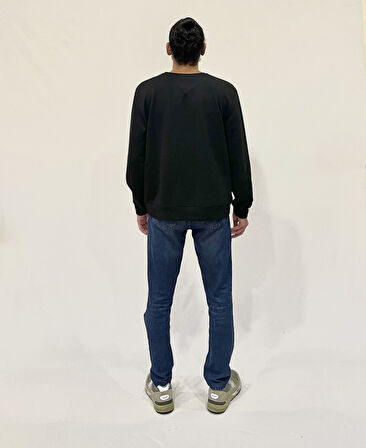 Erkek Bisiklet Yaka Rahat Kalıp 3 iplik Kalın AİR Nakışlı  Sweatshirt SPR24SW33