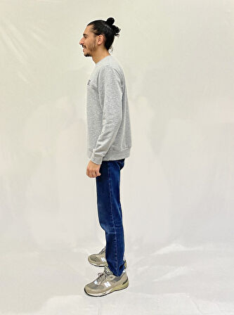 Erkek Bisiklet Yaka Rahat Kalıp 3 iplik Kalın Californıa Baskılı  Sweatshirt SPR24SW32