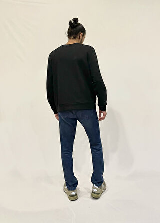 Erkek Bisiklet Yaka Rahat Kalıp 3 iplik Kalın Californıa Baskılı  Sweatshirt SPR24SW32