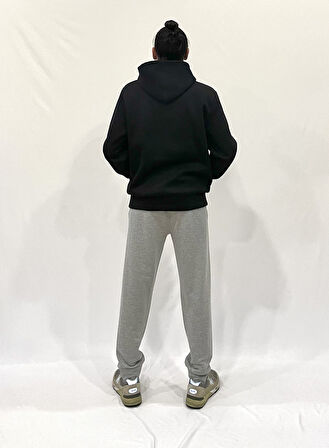 Erkek Kapşonlu Rahat Kalıp İçi Polarlı 3 iplik N Baskılı SweatShırt spr24sw06