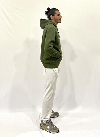 Erkek Kapşonlu Rahat Kalıp İçi Polarlı 3 iplik N Baskılı SweatShırt spr24sw06