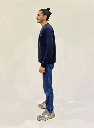 Erkek Bisiklet Yaka Rahat Kalıp 3 iplik Kalın Tokyo Baskılı  Sweatshirt SPR24SW30