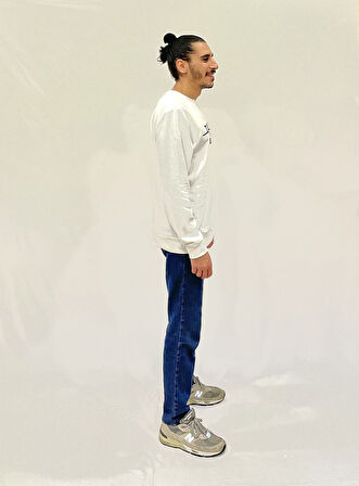 Erkek Bisiklet Yaka Rahat Kalıp 3 iplik Kalın Tokyo Baskılı  Sweatshirt SPR24SW30