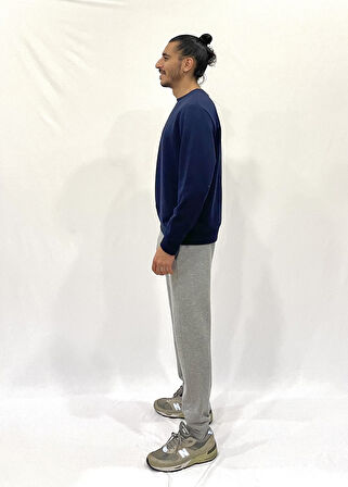 Erkek Bisiklet Yaka Rahat Kalıp 3 iplik Kalın Orta Brooklyn Nakışlı Sweatshirt SPR24SW34