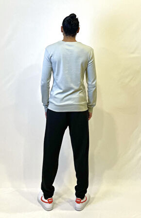 Süperlife Bisiklet Yaka Uzun Kollu Dar Kalıp İnce  Erkek Sweatshirt SPR2019K18