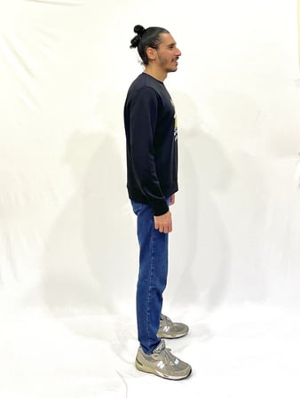 Erkek Bisiklet Yaka Rahat Kalıp 3 iplik Kalın N Baskılı  Sweatshirt SPR24SW25