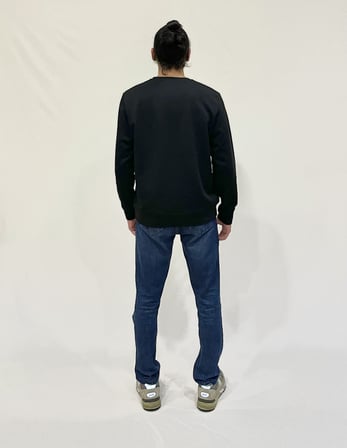 Erkek Bisiklet Yaka Rahat Kalıp 3 iplik Kalın N Baskılı  Sweatshirt SPR24SW25