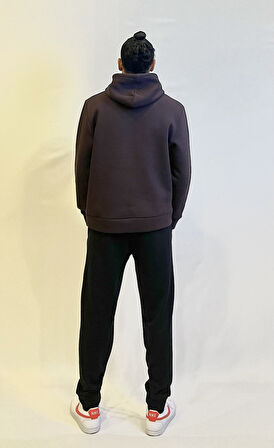 Erkek Kapş.Rahat Kalıp İçi Polarlı 3 iplik Orta Brooklyn Baskılı SweatShırt spr24sw13