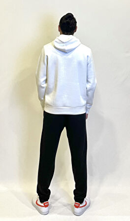 Süperlife Erkek Kapşonlu Rahat Kalıp İçi Polarlı 3 iplik  Wıllamsburg Brooklyn Baskılı Swetashırt spr24sw04