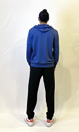 Süperlife Erkek Kapşonlu Regular Fit Air Baskılı İnce Sweatshirt SPR22SW162