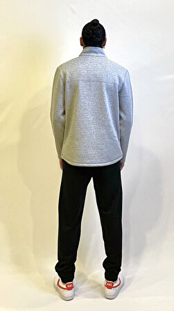 Erkek  Rahat Kalıp İçi Polarlı 3 iplik Yarım Fermuarlı  SweatShırt spr24sw21