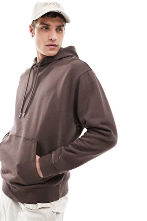 Erkek Kapşonlu Rahat Kalıp İçi Polarlı 3 iplik SweatShırt spr24sw55