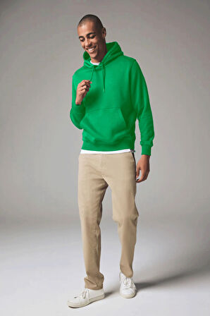 Erkek Kapşonlu Rahat Kalıp İçi Polarlı 3 iplik SweatShırt spr24sw55