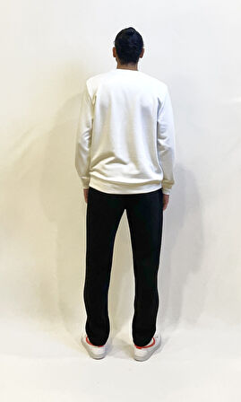 Süperlife Erkek Bisiklet Yaka Rahat Kalıp 3 iplik Kalın Californıa Baskılı Swetashırt spr24sw28