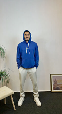 Süperlife Erkek Kapşonlu Regular Fit Brooklyn Baskılı İnce Sweatshirt SPR22SW161