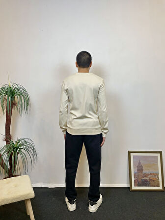 Süperlife Erkek Bisiklet Yaka Slim Fit İnce Sweatshirt SPR 20K17