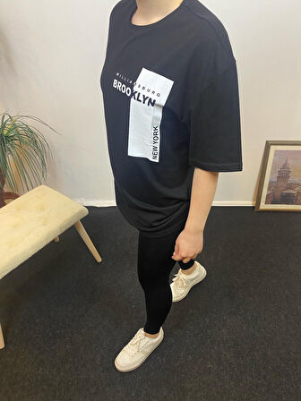 Kadın Bisiklet Yaka W.Brooklyn Baskılı Tişort  SPR21YK21