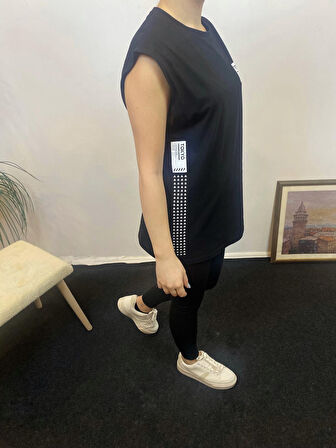 Kadın Bisiklet Yaka Regular Fit Tokyo Baskılı Tişort SPR24ATK345