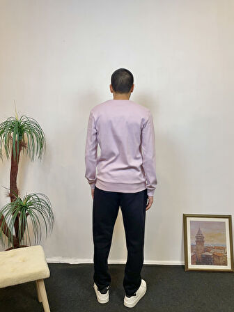 Süperlife Erkek Bisiklet Yaka Slim Fit İnce Sweatshirt SPR 20K17