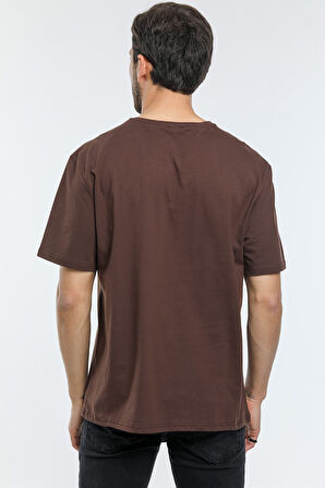 Süperlife Erkek Bisiklet Yaka Slim Fit Baskılı Tişort SPR21Y23