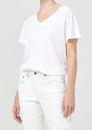 Kadın V Yaka Tshirt SPR24TSK40