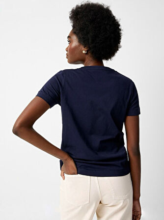 Kadın V Yaka Tshirt SPR24TSK45