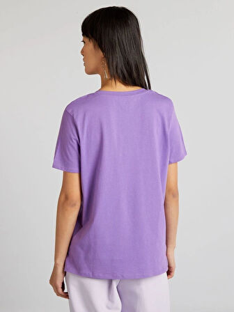 Kadın V Yaka Tshirt SPR24TSK45