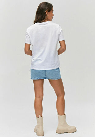 Kadın Bisiklet Yaka Tshirt SPR24TSK46