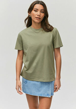 Kadın Bisiklet Yaka Tshirt SPR24TSK46