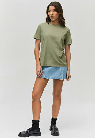 Kadın Bisiklet Yaka Tshirt SPR24TSK46