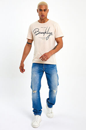 Süperlife Erkek Bisiklet Yaka Standart &Regular Fit Tişort SPR22TS110