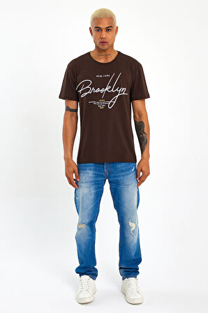 Süperlife Erkek Bisiklet Yaka Standart &Regular Fit Tişort SPR22TS110