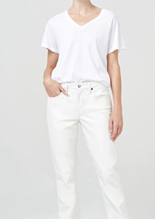 Kadın V Yaka Tshirt SPR24TSK40-2