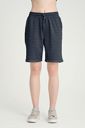 Kadın Regular Fit Duble Paça Şort SPR24SRK51