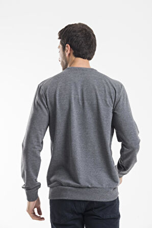 Süperlife Erkek Bisiklet Yaka Regular Fit İnce Sweatshirt SPR 20K30