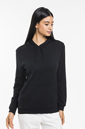 Süperlife Kadın Kapşonlu Regular Fit İnce Sweatshirt spr21k55