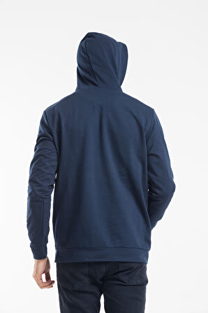 Erkek Kapşonlu Rahat Kalıp İnce Wıllamsburg Brooklyn Baskılı Swetashırt spr24sw123